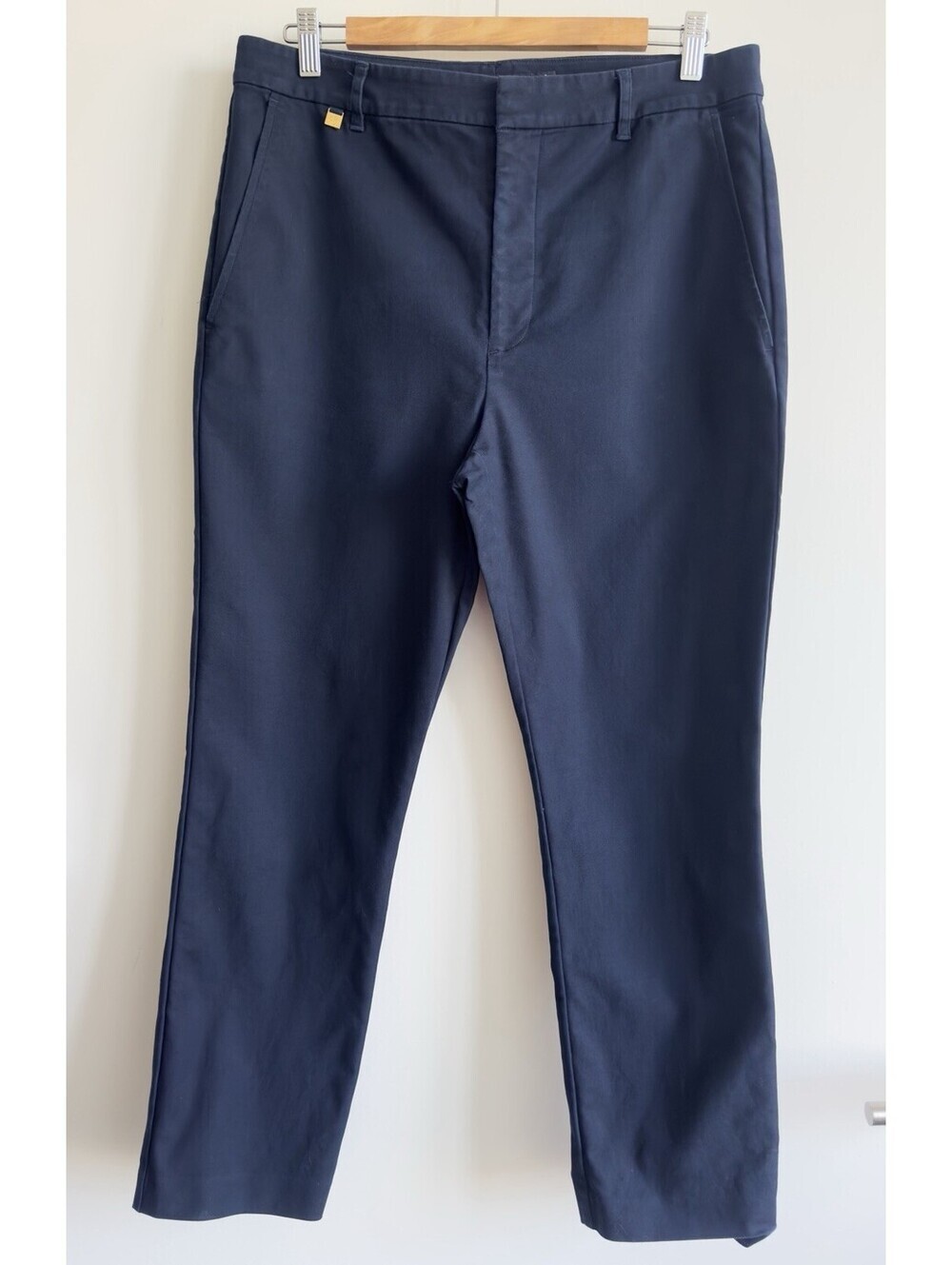 Lauren Ralph Lauren Women’s Navy Blue Ankle Pants Size 12 Gold RL Logo